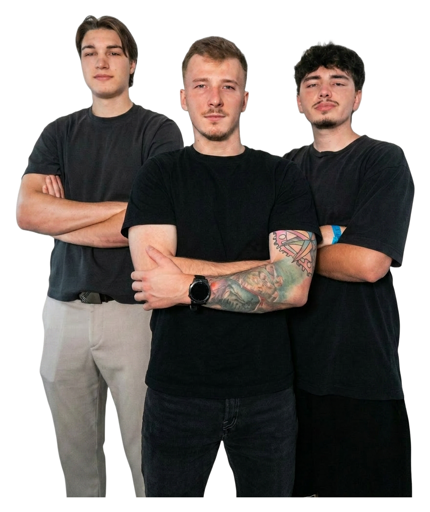 Tým MB Creative — Marty Brza, Vašek Zahrádka a Jirka Koupílek